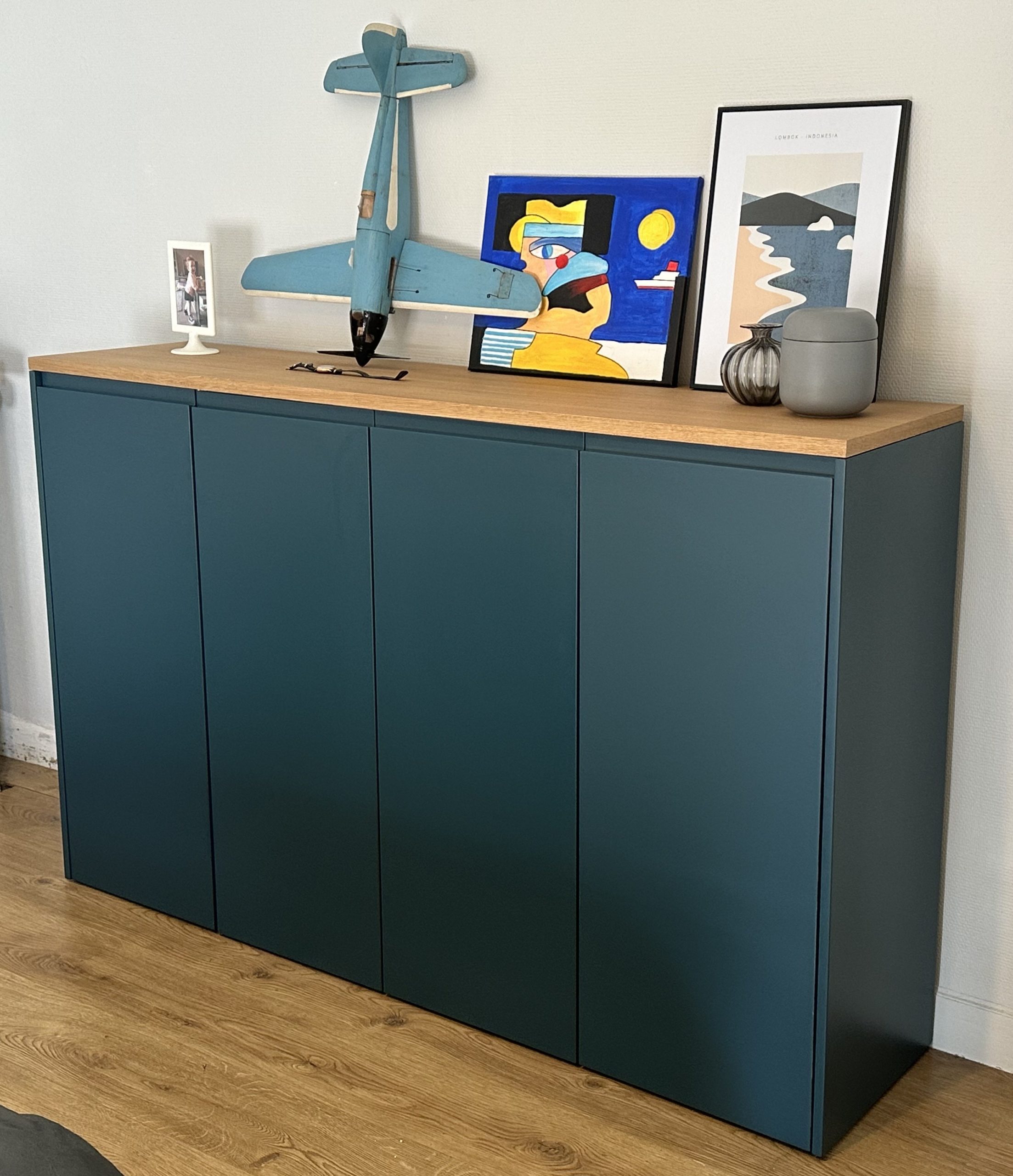 Enfilade Corniche Laque Azul real